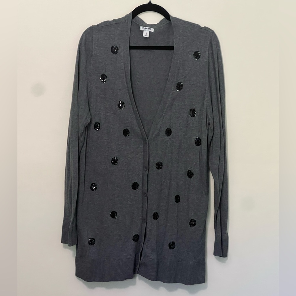 Old Navy Sequined Polka Dot Cardigan | XL